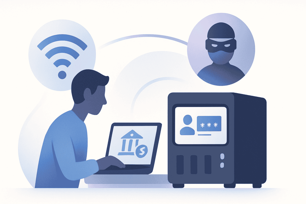 フリーWi-Fiでネットバンキングを開いたことはありますか？その一瞬で、あなたの個人情報は丸見えです。自宅のNASに…